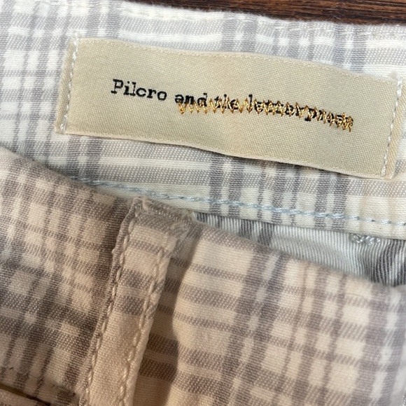 Anthropologie Pilcro and the Letterpress The Hyphen fit Plaid Chinos - Picture 6 of 10